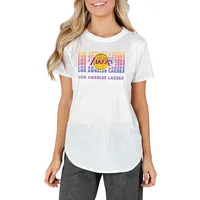 Women's Concepts Sport White Los Angeles Angels Gable Knit T-Shirt