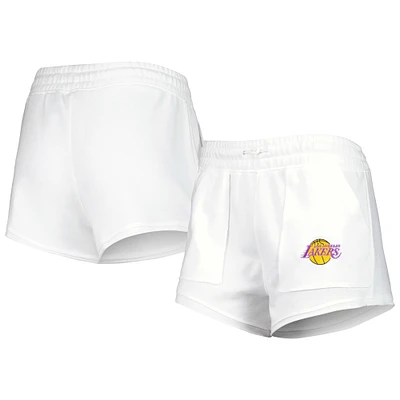 Women's Concepts Sport  White Los Angeles Lakers Sunray Shorts