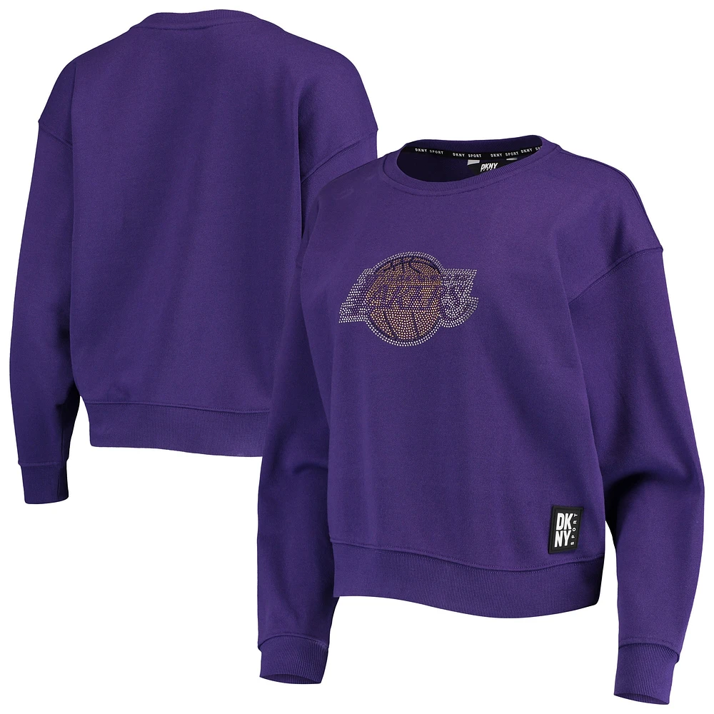 Sweat-shirt DKNY Sport Los Angeles Lakers Carrie Strass violet pour femme