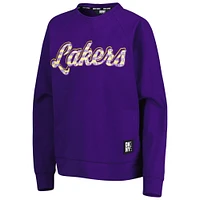 Women's DKNY Sport Purple Los Angeles Lakers Regina Raglan Pullover Sweatshirt