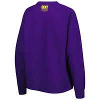 Women's DKNY Sport Purple Los Angeles Lakers Regina Raglan Pullover Sweatshirt