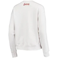 Sweat à capuche DKNY Sport Los Angeles Lakers Camila Crew blanc pour femme