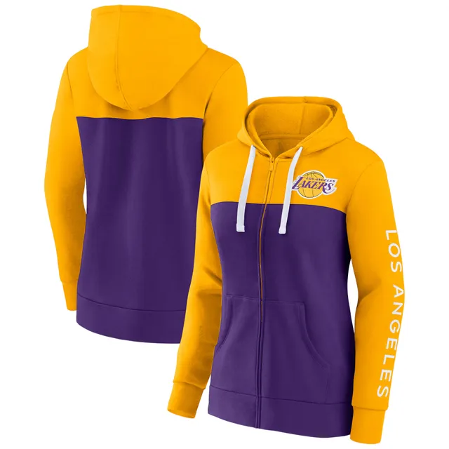 Women's Fanatics Branded Purple/Black Baltimore Ravens Lock It Down  Pullover Hoodie