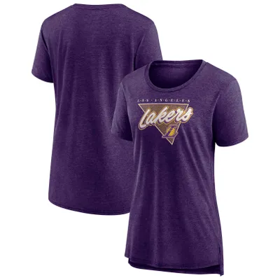 Los Angeles Lakers Fanatics Branded Women's True Classics Tri-Blend T-Shirt - Heathered Purple