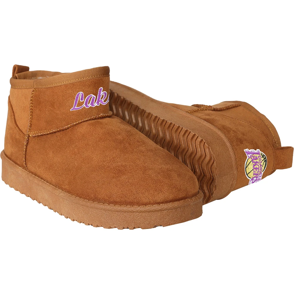 FOCO Marron Los Angeles Lakers Team Logo Fuzzy Fan Bottes