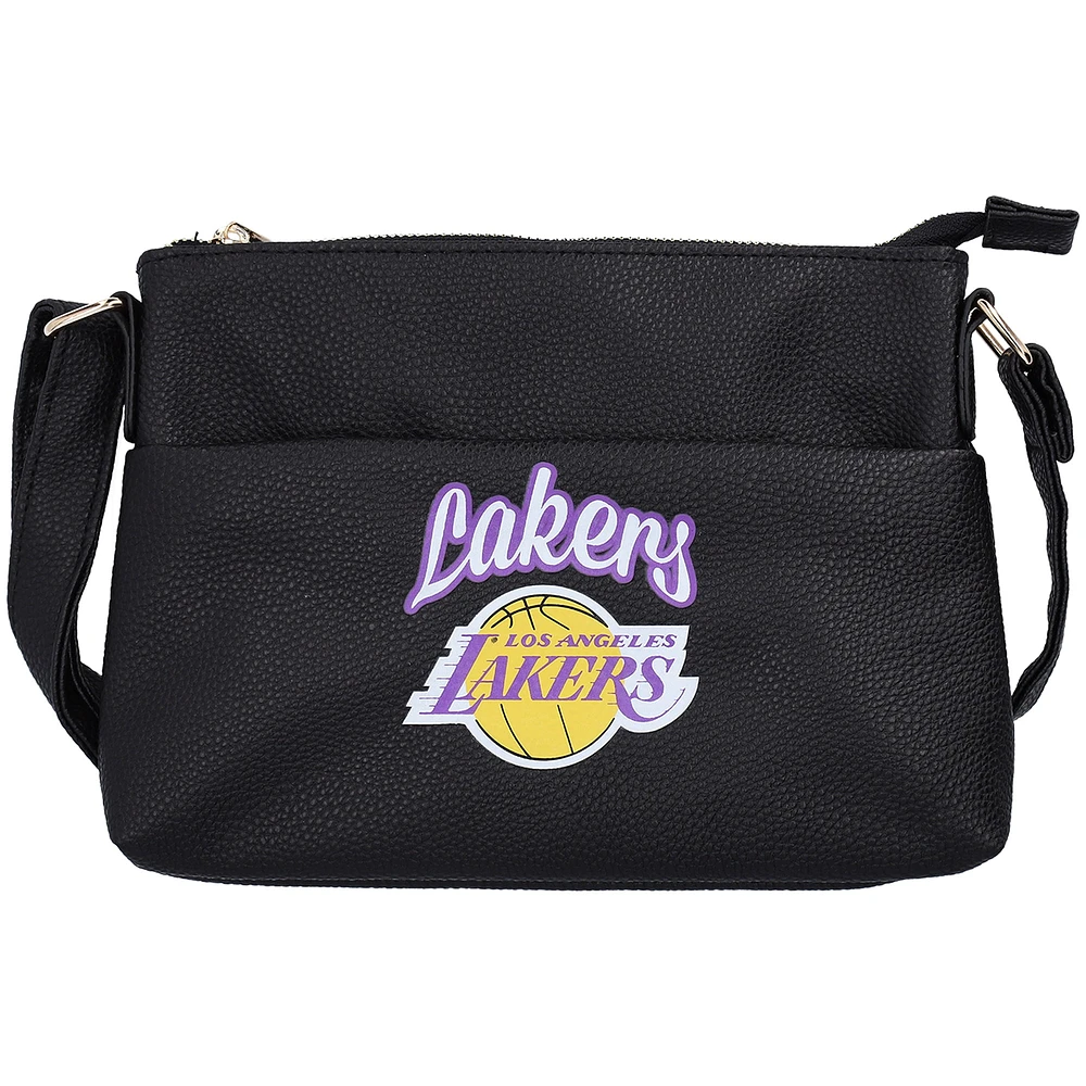 Women's FOCO Los Angeles Lakers Logo Script Crossbody Handbag