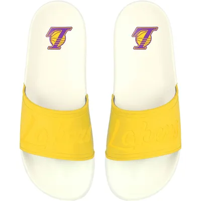 Los Angeles Lakers FOCO Women's Script Wordmark Slide Sandals