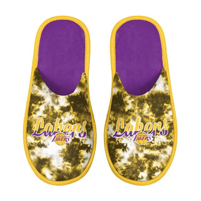 FOCO Los Angeles Rams Two-tone Crossover Faux Fur Slide Slippers