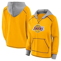 Sweat à capuche doré Los Angeles Lakers Boom pour femme