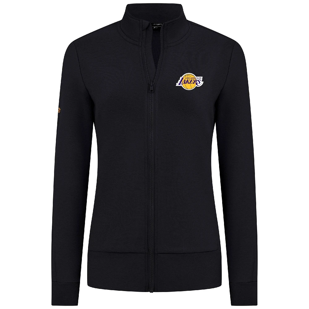 Women's Levelwear Black Los Angeles Lakers Shine Full-Zip Jacket