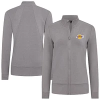 Women's Levelwear Gray Los Angeles Lakers Shine Full-Zip Jacket