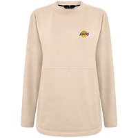Women's Levelwear Khaki Los Angeles Lakers Beaudry Pullover Sweatshirt