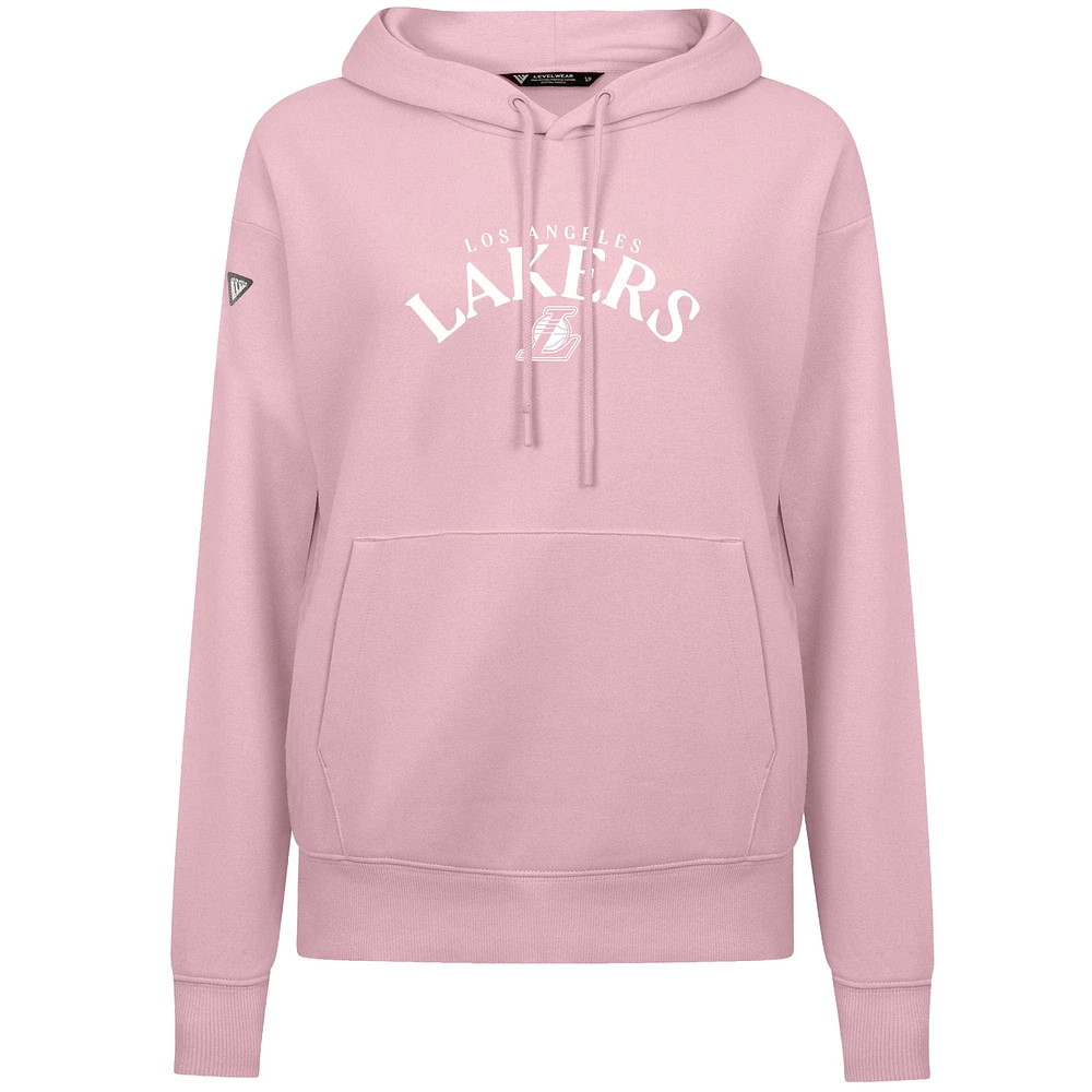 Women's Levelwear  Light Pink Los Angeles Lakers Mother's Day Adorn Arched Pullover Hoodie