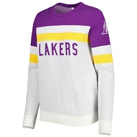 Chandail à enfiler Dominique Lusso violet/crème Los Angeles Lakers pour femme