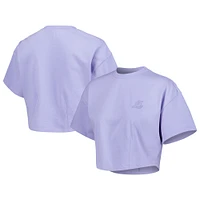 T-shirt court ton sur délavé violet pour femme Los Angeles Lakers Nola Lusso