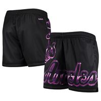 Women's Mitchell & Ness Black Los Angeles Lakers Big Face 4.0 Mesh Shorts