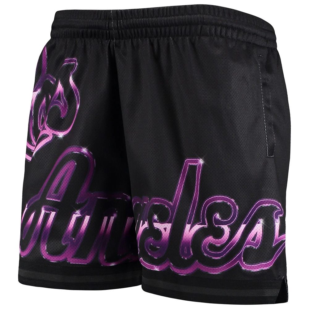 Short en maille Big Face 4.0 des Los Angeles Lakers Mitchell & Ness pour femme, noir