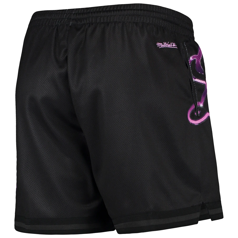 Short en maille Big Face 4.0 des Los Angeles Lakers Mitchell & Ness pour femme, noir