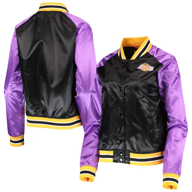 Lids Toronto Raptors Mitchell & Ness Women's Hardwood Classics Raglan Satin  Full-Snap Jacket - Purple