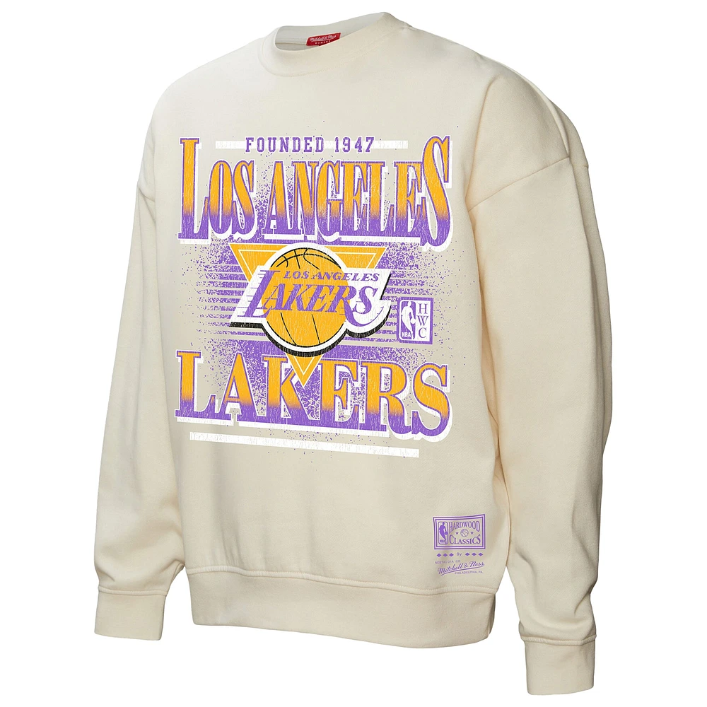 Sweat-shirt à capuche oversprayé Mitchell & Ness pour femme des Los Angeles Lakers