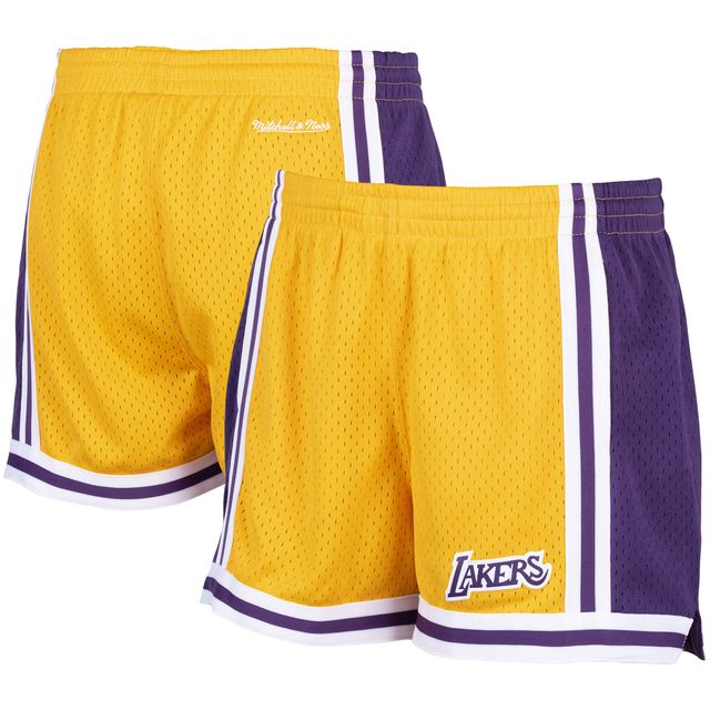 Short Jump Shot doré des Los Angeles Lakers Mitchell & Ness pour femme