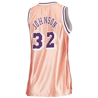 Maillot Femme Mitchell & Ness Magic Johnson Rose Los Angeles Lakers 75e Anniversaire Or 1984 Swingman