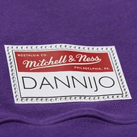 Women's Mitchell & Ness x DANNIJO  Gold/Purple Los Angeles Lakers Blocked Pullover Sweatshirt