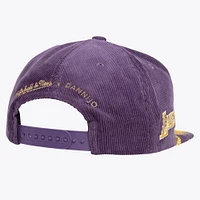 Women's Mitchell & Ness x DANNIJO Purple Los Angeles Lakers Deadstock Cord Snapback Hat