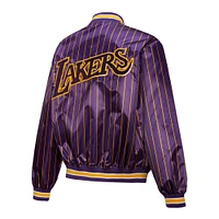 Women's Mitchell & Ness x DANNIJO  Purple Los Angeles Lakers Satin Full-Snap Jacket