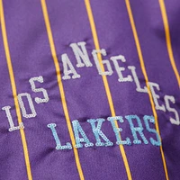 Women's Mitchell & Ness x DANNIJO  Purple Los Angeles Lakers Satin Full-Snap Jacket