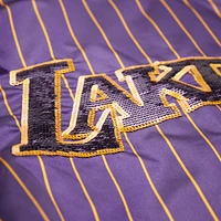Women's Mitchell & Ness x DANNIJO  Purple Los Angeles Lakers Satin Full-Snap Jacket