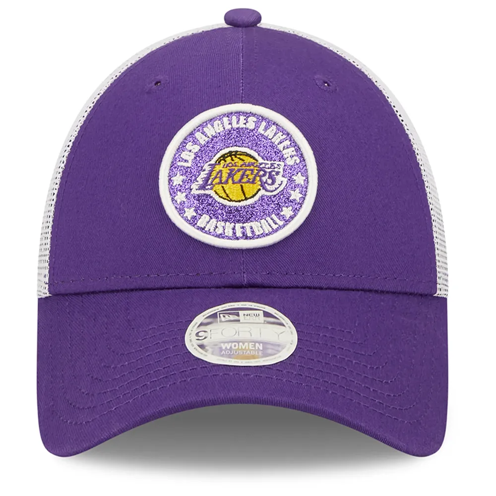 Casquette snapback 9FORTY Los Angeles Lakers New Era violette/blanche pour femme