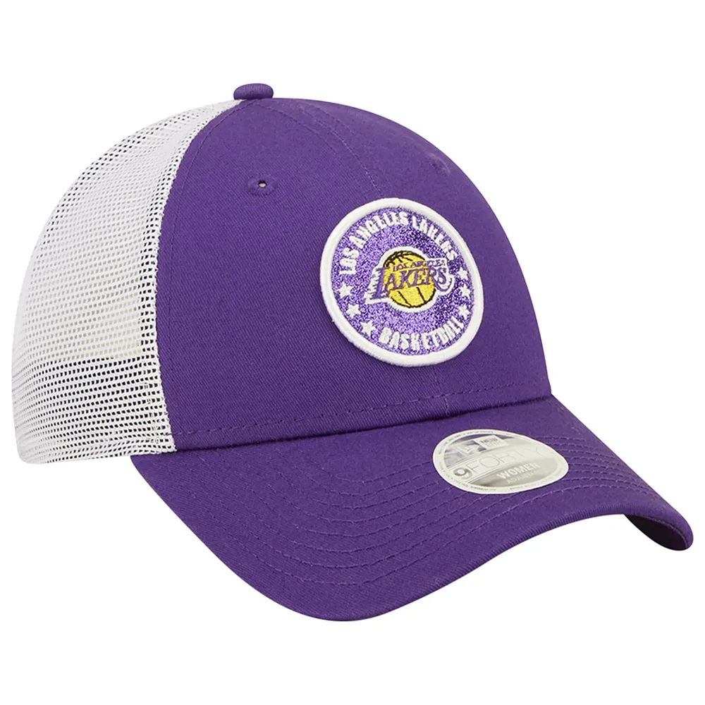 Casquette snapback 9FORTY Los Angeles Lakers New Era violette/blanche pour femme