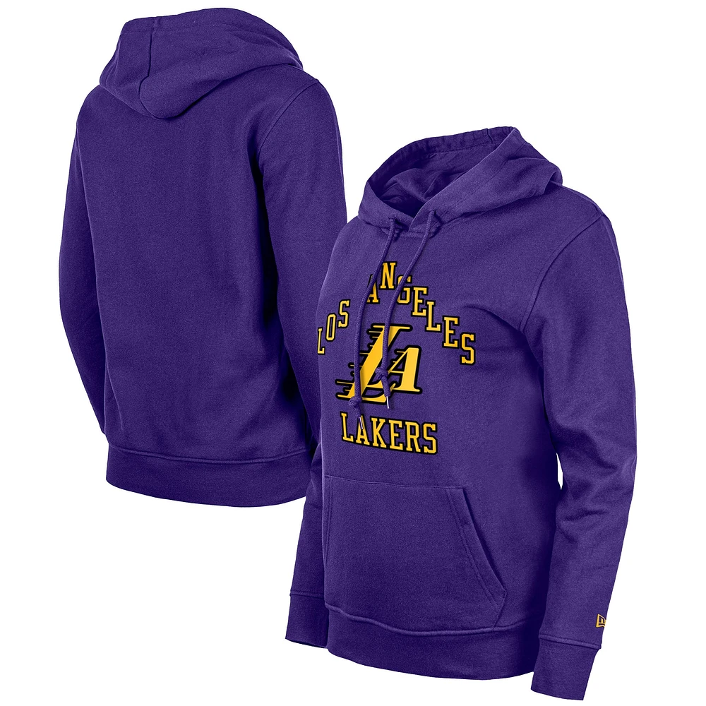 Sweat à capuche violet New Era pour femme des Los Angeles Lakers 2023/24 City Edition