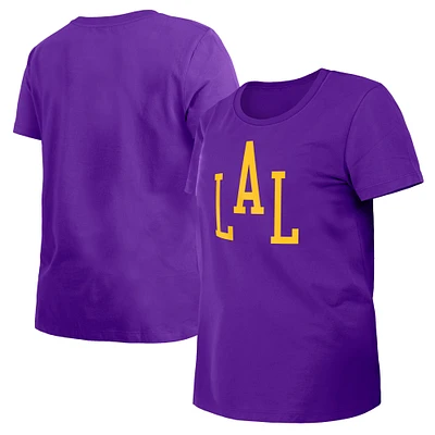 T-shirt violet Los Angeles Lakers 2023/24 City Edition pour femme New Era