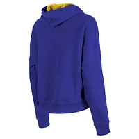 Sweat à capuche violet New Era pour femme Los Angeles Lakers Boxy Pullover