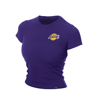 T-shirt court violet pour femme Los Angeles Lakers Leisure Collection Baby Doll de New Era