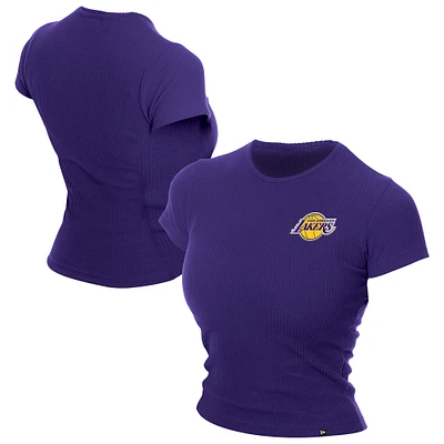 T-shirt court violet pour femme Los Angeles Lakers Leisure Collection Baby Doll de New Era