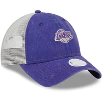 Women's New Era  Purple Los Angeles Lakers Micro Logo 9TWENTY Trucker Adjustable Hat