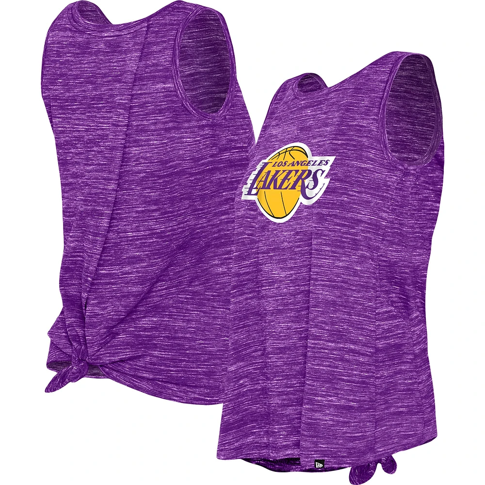 Women's New Era Purple Los Angeles Lakers Space Dye Active Tank Top