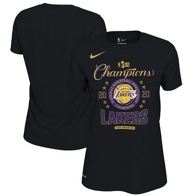 T-shirt pour femme Nike Los Angeles Lakers 2020 NBA Finals Champions Lockerroom Noir