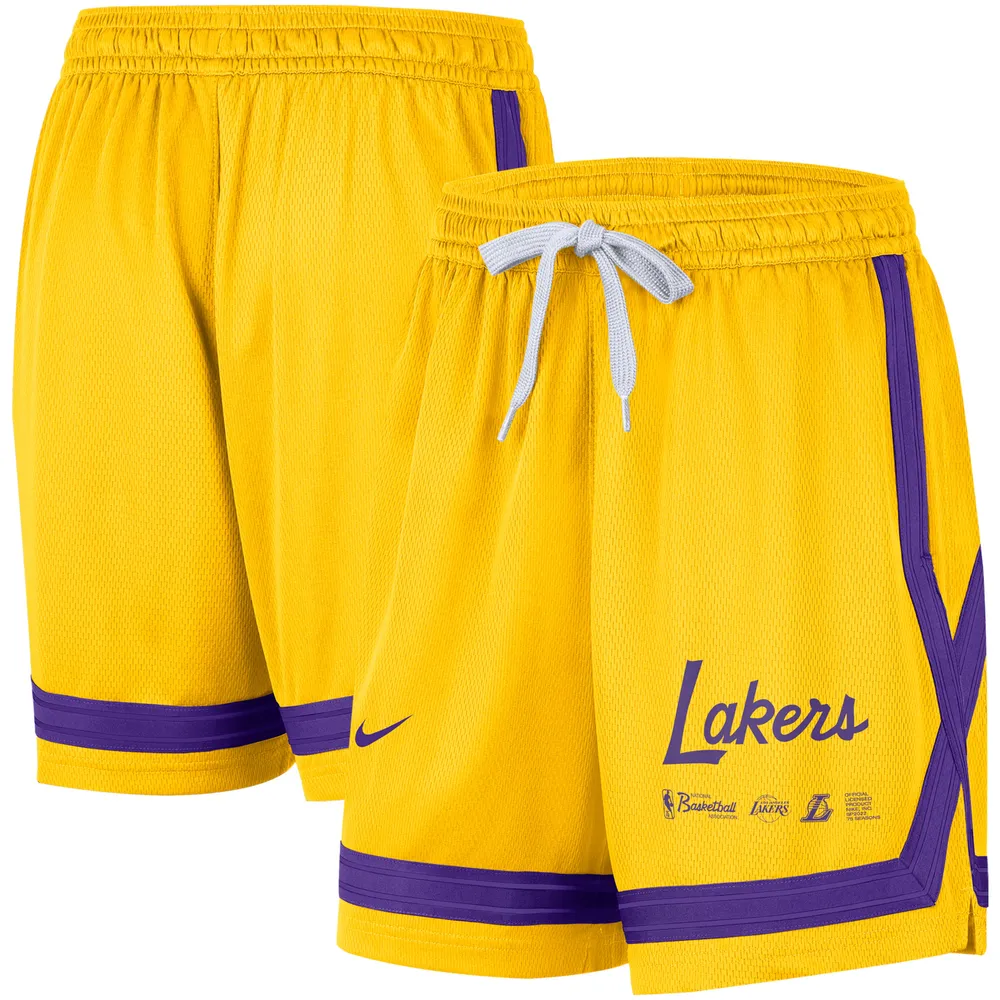 NI4 LAKERS GOLD SHORT D'ÉQUIPE SP22 DRY FIT CROSSOVER POUR FEMMES SHTLADMIS