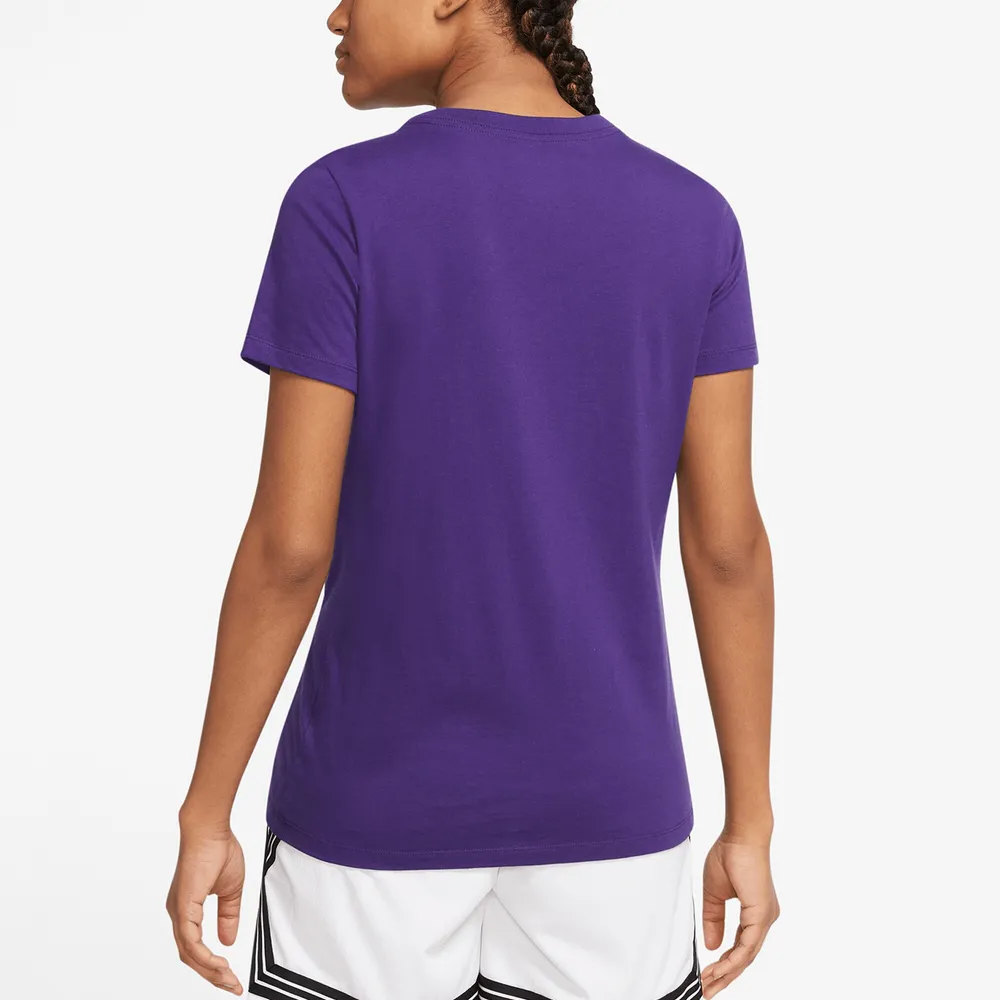 Women's Nike Purple Los Angeles Lakers 2022/23 City Edition Essential V-Neck T-Shirt