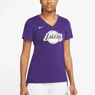 T-shirt à encolure en V essentiel pour femme Nike Los Angeles Lakers 2022/23 City Edition violet