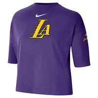 Women's Nike Purple Los Angeles Lakers 2024/25 City Edition Courtside Boxy T-Shirt