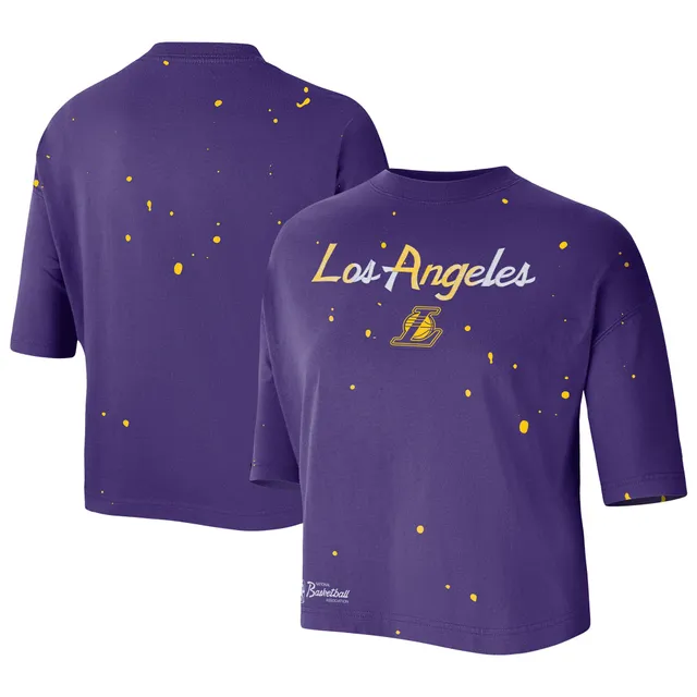 Lids Los Angeles Lakers '47 Women's Parkway Brush Back Long Sleeve
