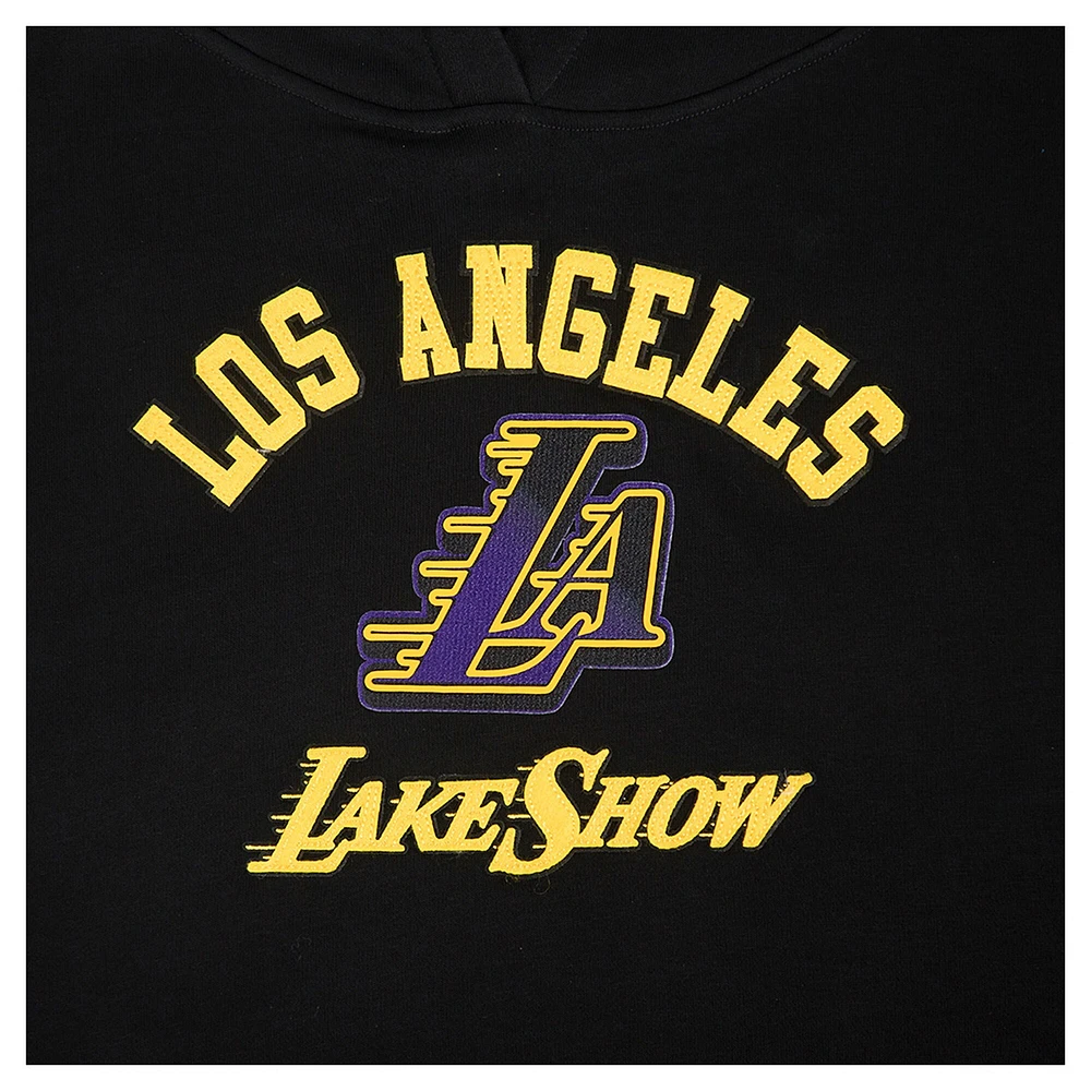 Women's Pro Standard Black Los Angeles Lakers 2024/25 City Edition Cropped Pullover Hoodie
