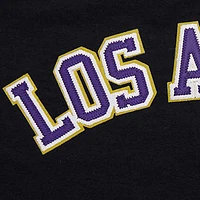 Women's Pro Standard Black Los Angeles Lakers Classic Wind Woven Cropped Half-Zip Jacket