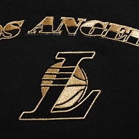 Sweat-shirt court Pro Standard noir Los Angeles Lakers Glam pour femmes