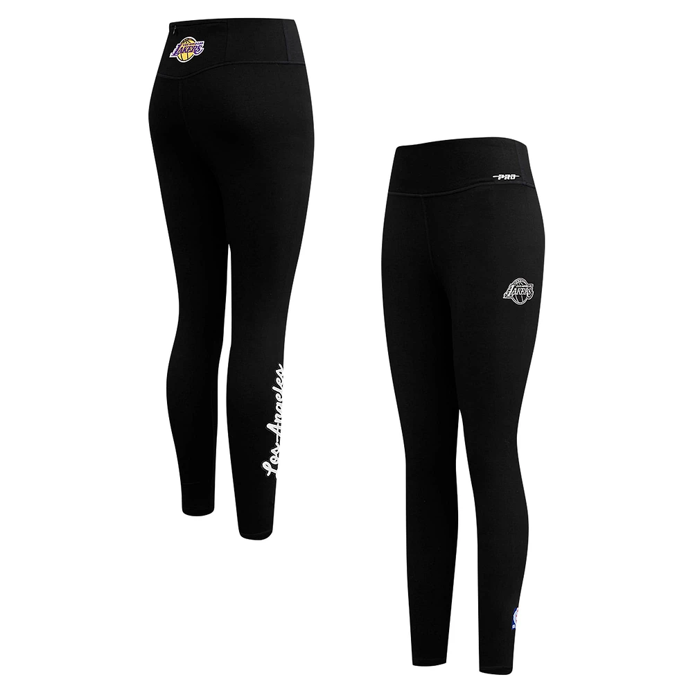 Women's Pro Standard Black Los Angeles Lakers Paint the City Tri-Blend Jersey Leggings